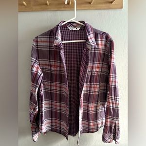 Riders by Lee Purple Plaid Button-Up